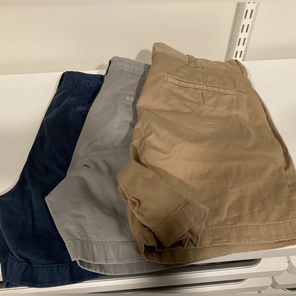 J. Crew (3) Pair Khaki Shorts 31’W 5’ inseam